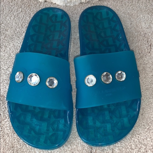 Karl Lagerfeld Jelly Slide Sandals - Picture 4 of 6